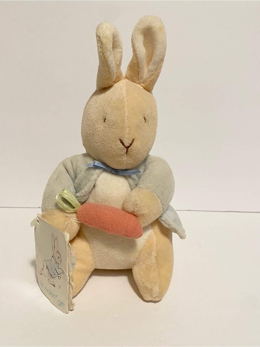 Peter Rabbit Plush Vintage Eden Teddy Bear Stuffed Animal Bunny Blue Jacket Soft